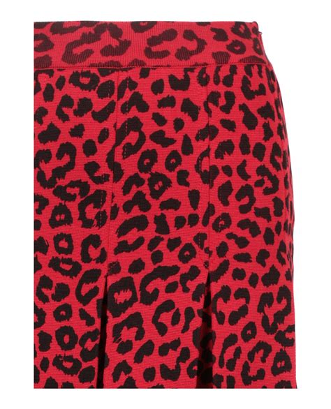 gucci red skirt|Gucci leopard skirt.